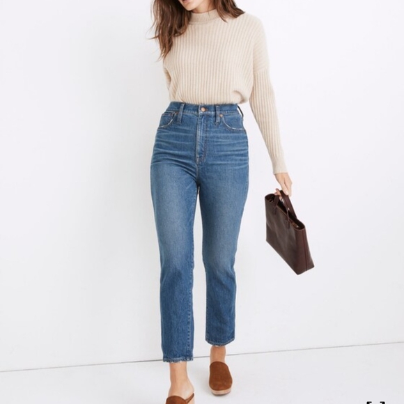 Madewell Stovepipe High Rise Cropped Jeans Womens 31 Kline Wash - Picture 1 of 12